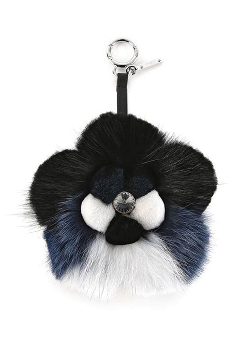 fendi fur ball bag charm|fendi fox fur charm.